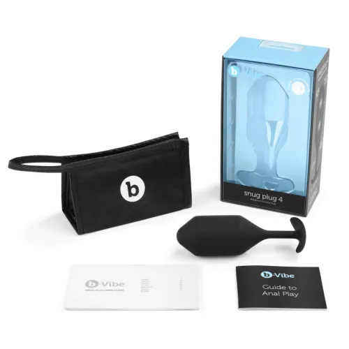 b-vibe snug plug 4 black - anatomiczny model silikonowy 255g na Arena.pl