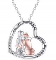 MD naszyjnik łańcuszek wisiorek always my sister forever my friend siostra