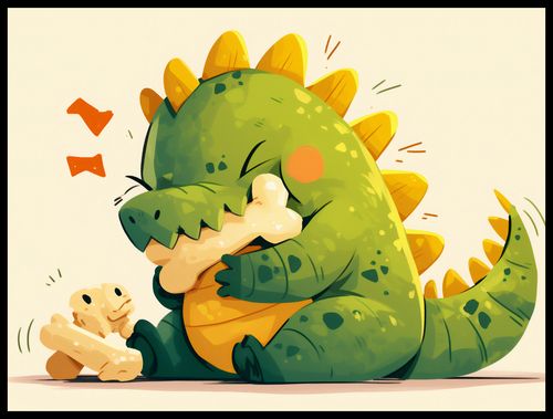 Plakat 80x60cm Uroczy Dinozaur na Arena.pl