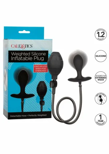 calexotics weighted silicone inflatable plug czarny 3” z balonikiem na Arena.pl