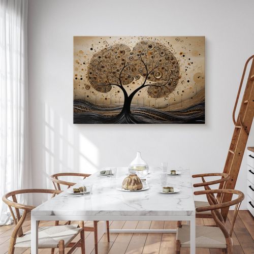 Obraz Canvas Do Sypialni Abstrakcja Drzewo Wzory Geometryczne 100cm x 70cm na Arena.pl