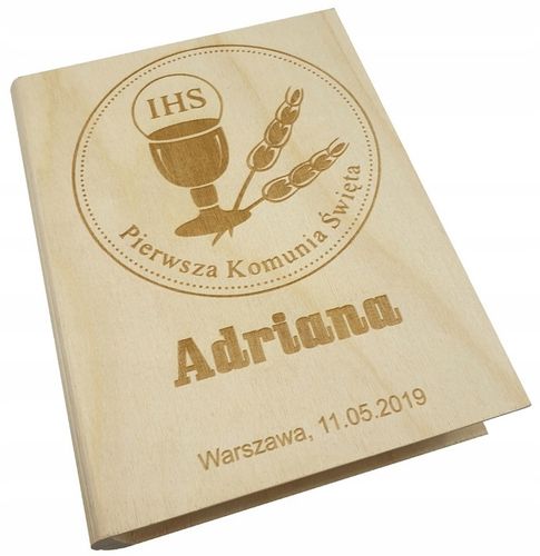 Biblia Pismo Święte Pamiątka Komunii PREZENT na Komunię + Grawer w pudełku na Arena.pl