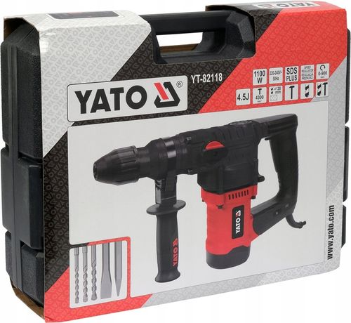 YATO MŁOT UDAROWY MŁOTOWIERTARKA SDS PLUS 1100W 4,5J 3 FUNKCJE + na Arena.pl