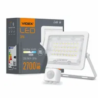 HALOGEN LED Z CZUJNIKIEM RUCHU Odporny Na Warunki Atmosferyczne Biały 30W