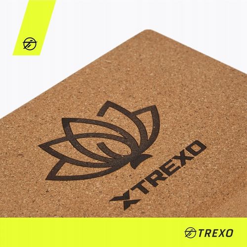 Kostka do jogi pilates TREXO korkowa TXO-B4Z077-NC NATURALNA TRWAŁA 22x14x7 na Arena.pl