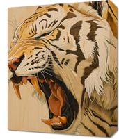 Obraz 40x50cm Majestatyczny Ryk Tygrysa