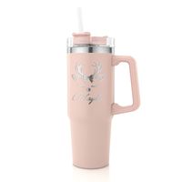 KUBEK Termiczny ze SŁOMKĄ i GRAWEREM na ŚWIĘTA dla KOBIETY