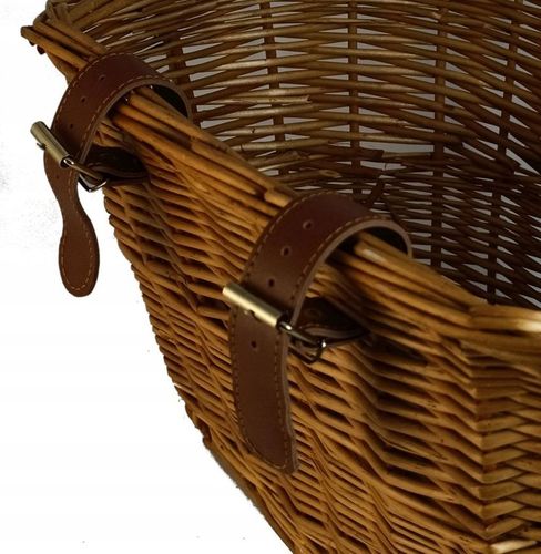 Koszyk rowerowy z wikliny kosz wiklinowy na rower prosty montaż przód na Arena.pl