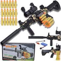 BEZPIECZNY KARABIN ZABAWKA DLA DZIECI AUTOMAT NA MIĘKKIE STRZAŁKI-PIANKI