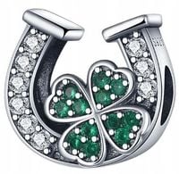 Charms podkowa koniczyna koniczynka srebro 925 SimplyMe + GRATIS