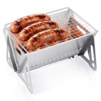 Grill Węglowy Składany Przenośny Ogrodowy Turystyczny Piknikowy Mały 21 cm