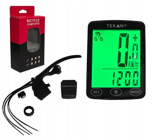 BEZPRZEWODOWY LICZNIK ROWEROWY PRĘDKOŚCIOMIERZ PODŚWIETLENIE DO ROWERU na Arena.pl