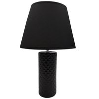 LAMPA STOŁOWA CZARNA LAMPKA NOCNA BIURKOWA NOWOCZESNA DEKORACYJNA