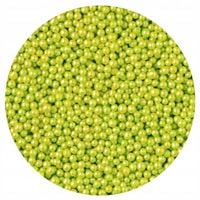 POSYPKA PEREŁKI CUKROWE perłowe zielone limonkowe 4mm 50g