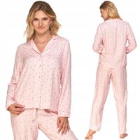 Moraj Bardzo delikatna Wiskozowa Długa Rozpinana Piżama Damska 6200-002 XL