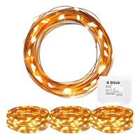 Lampki Druciki 30Led Ciepły Biały Światełka Żyłki Na Baterie Światło 4X3M