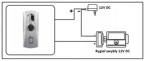PRZYCISK EXIT FURTKA BRAMA WYJŚCIE NATYNKOWY LED na Arena.pl