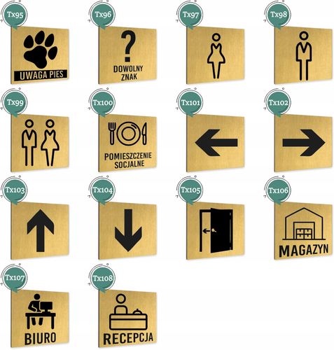 Tabliczka DOWOLNY TEKST BASEN Tablica nierdzewna PIKTOGRAM ALUMINIUM ZŁOTA na Arena.pl