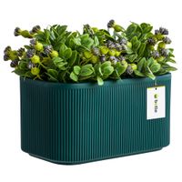 Doniczka osłonka ceramiczna Butelkowa zieleń 25,5 cm H13,5 cm Mat