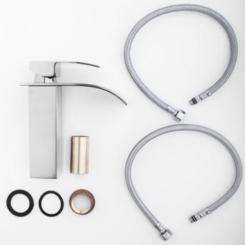 Bateria umywalkowa łazienkowa stojąca kran kaskada - Yoka na Arena.pl