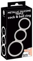 metallic silicone triple ring