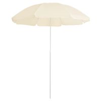 Parasol ogrodowy na stalowym słupku, piaskowy, 180 cm