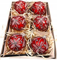 Szklane bombki choinkowe 6 szt. 8 cm