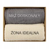 Ręczniki Mąż Doskonały Żona Idealna Prezent dla Pary na Ślub Rocznicę