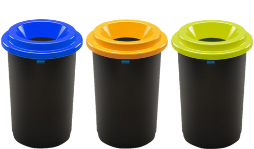 Kosz do segregacji ECOBIN 50L żółty - plastik na Arena.pl