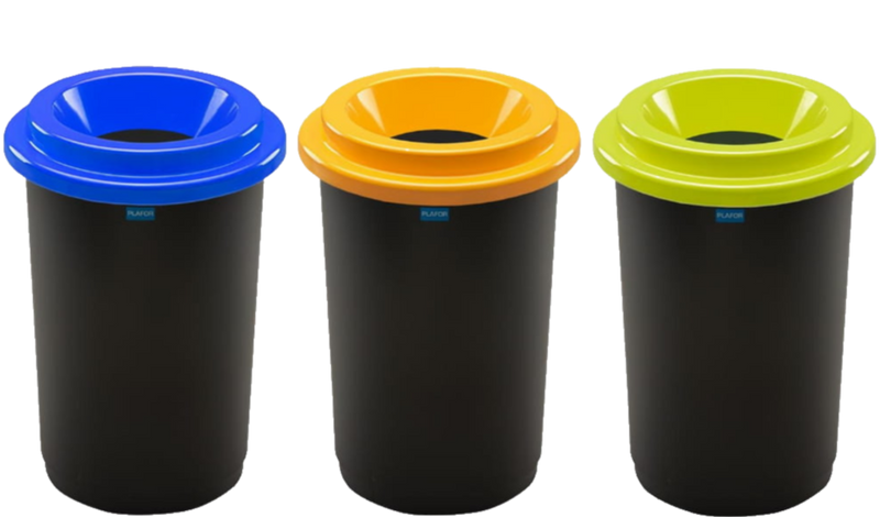 Kosz do segregacji ECOBIN 50L niebieski - papier zdjęcie 2