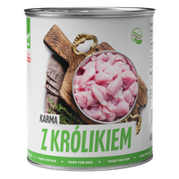 MOKRA KARMA DLA PSA TufTuf Puszka mielonka z królikiem 800g