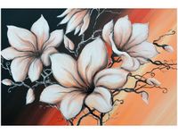 OBRAZ MAGNOLIA SUNSET KWIATY ZACHÓD SŁOŃCA