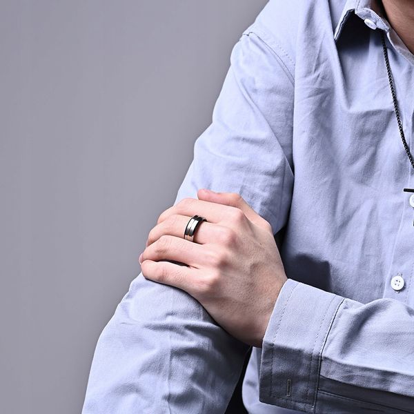 PIERŚCIEŃ OBRĄCZKA z Wolframu WOLFRING EU22 US10 zdjęcie 3