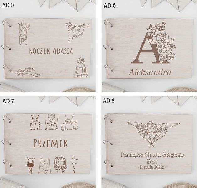 DREWNIANY ALBUM NA ZDJĘCIA PERSONALIZOWANY GRAWER zdjęcie 3