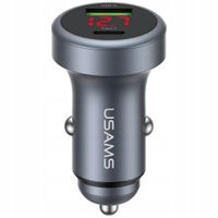 ŁADOWARKA SAMOCHODOWA USAMS CC327 ALUMINIUM 45W USB-A USB-C