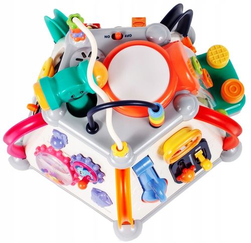 Kostka edukacyjna interaktywna sensoryczna multikostka gra dźwięki sorter na Arena.pl