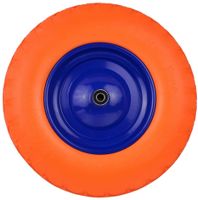 Koło do taczki pełne 4x8 Pomarańczowe z bieżnikiem