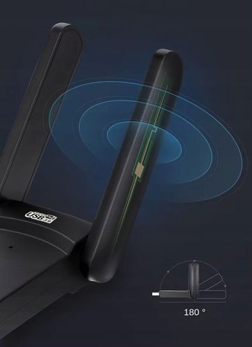Adapter WiFi USB 3.0 Karta Sieciowa 1300MBps 5Ghz do Komputera Antena Wi-Fi na Arena.pl
