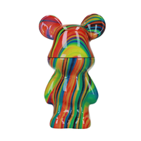 młynek metalowo-akrylowy miś 4 części 14x2 cm mix kolor