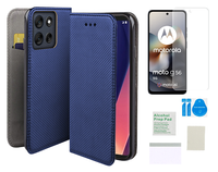 Etui z klapką do MOTOROLA MOTO G56 5G niebieski pokrowiec + folia ochronna