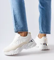 Białe sneakersy ze srebrną wstawką Esquibel 38