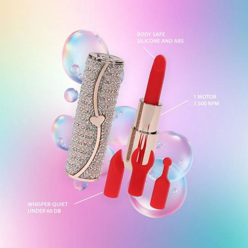 Candy - Lipstick Vibrator With 4 Attachments - Pink na Arena.pl