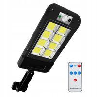 LAMPA SOLARNA LED COB Z CZUJNIKIEM RUCHU I ZMIERZCHU IP67 + PILOT