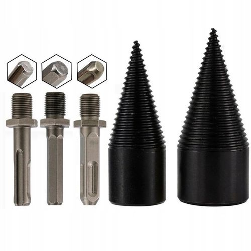 ŚWIDERY do rozłupywania drewna łupania wiertło ŁUPARKA stożek 32+42mm 2 szt na Arena.pl