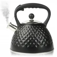 CZAJNIK TRADYCYJNY Z GWIZDKIEM DUŻY STALOWY Z RĄCZKĄ 3 L INDUKCJA GAZ