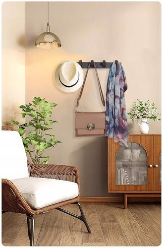 Wieszak drewniany ścienny czarny na Arena.pl