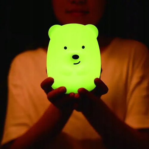 SILIKONOWA LAMPKA NOCNA MIŚ MISIO DLA DZIECI DZIECKA KOLOROWA LED RGB PILOT na Arena.pl