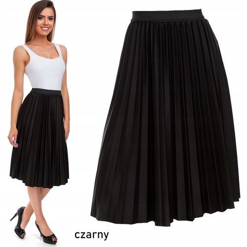 111__SPÓDNICA PLISOWANA MIDI NA GUMCE KOLORY na Arena.pl