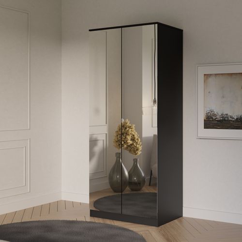 Szafa uchylna z lustrem Monza 2D 80 Czarna na Arena.pl