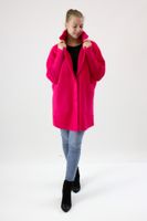 Klasycznym płaszcz Alpaka Marcela Standard Fuksja UNI